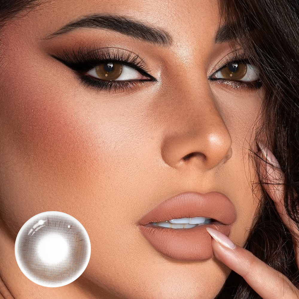 Yara Flowing Coffee Brown Coloured Contact Lenses